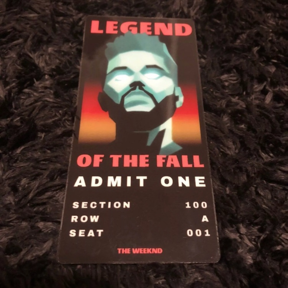The Weeknd plastic VIP ticket